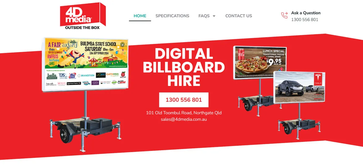 4D Media website design
