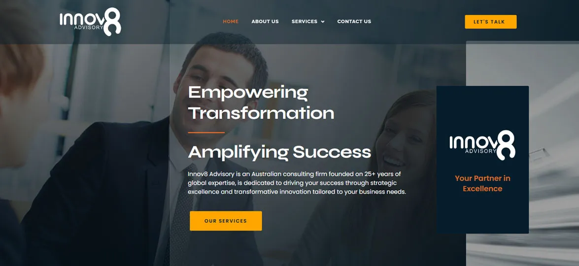 Innov8 Advisory website design