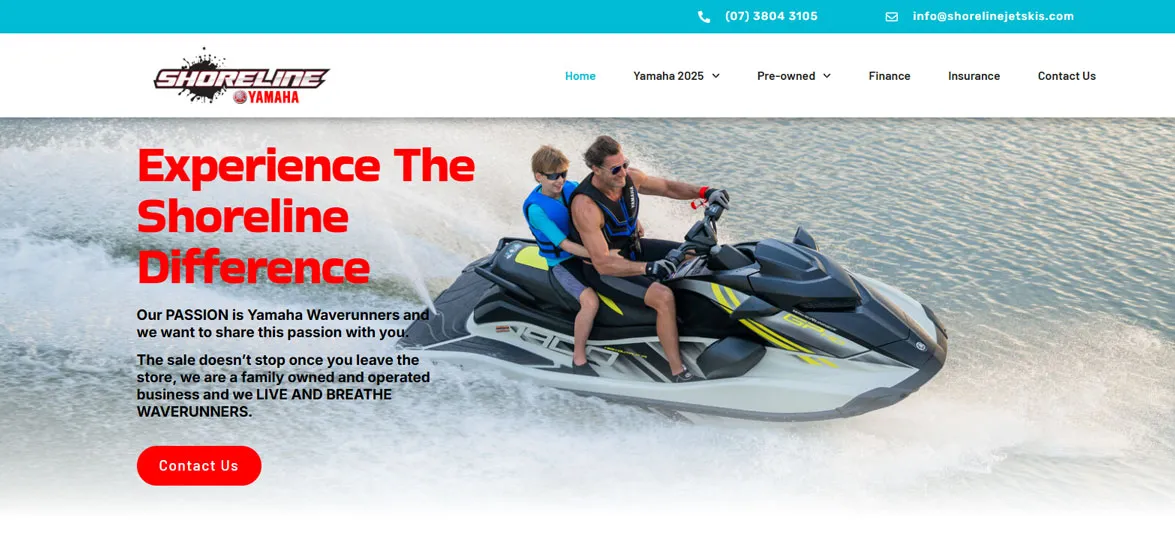 Shoreline Yamaha website design